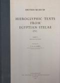 Hieroglyphic texts from Egyptian stelae etc. Part 1 second edition