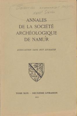 annales-de-la-sociEtE-archEologique-de-namur-tome-quarante-neuviEme-deuxiEme-livraison